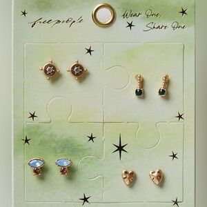 Free People Lucky Charm Stud Set NWT